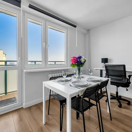 Mokotow - 14th Floor, Balcony - By Rentujemy شقة وارسو