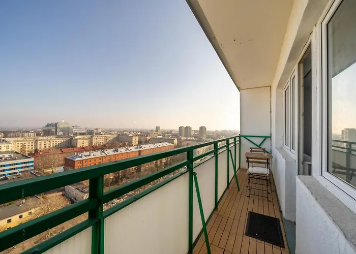 Mokotow - 14th Floor, Balcony - By Rentujemy * Warszawa