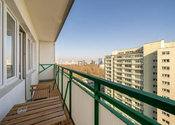 Mokotów - 14th Floor, Balcony - By Rentujemy *